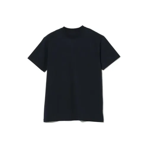 BEAMS совместная брендированная мужская футболка морского синего цвета