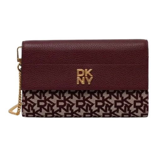 DKNY Полиэстер Телячья кожа Кошелек Женские Бургунди