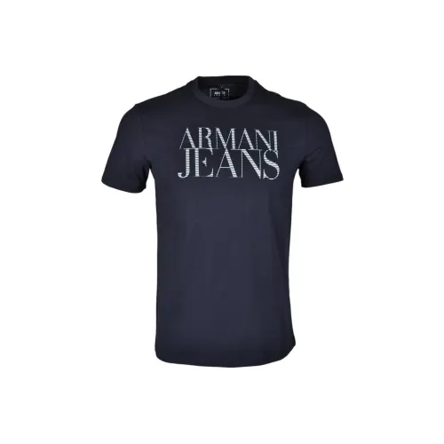 ARMANI JEANS Черные Мужские T-рубашки