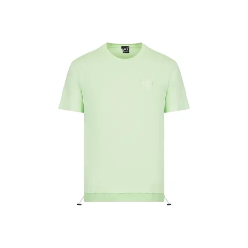 EMPORIO ARMANI Неоновый зеленый Мужская футболка с коротким рукавом