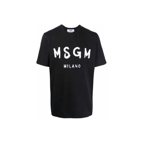 MSGM Черные Мужские T-Рубашки
