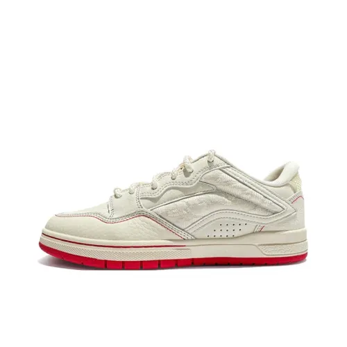 LiNing Slip-resistant Abrasion-resistant Low-top Skateboard Shoes Men's Beige