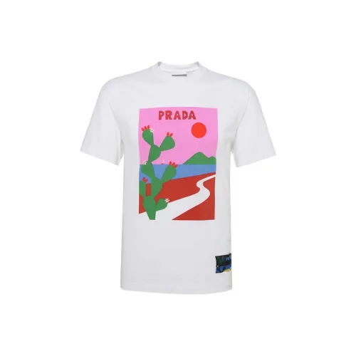 PRADA Белые Мужские T-рубашки