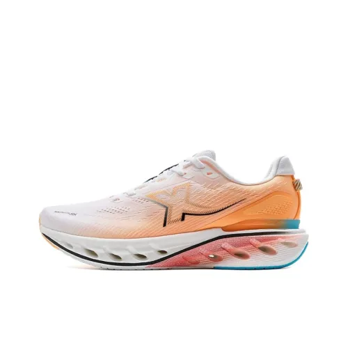 XTEP Cushioning Spin 12 Беговые кроссовки Низкий верх Белый Оранжевый Мужской