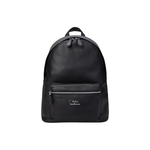 Polo Ralph Lauren Leather Backpack Men's Black