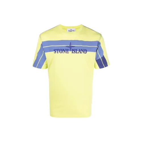 STONE ISLAND Желтые Мужские T-рубашки