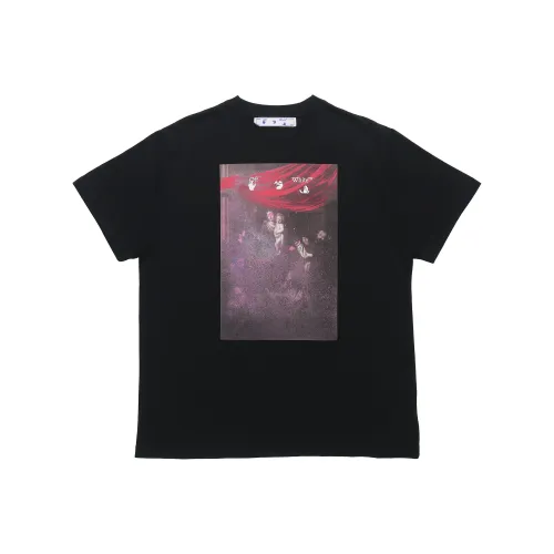 Off Белый SS21 Черный Мужская T-Рубашка