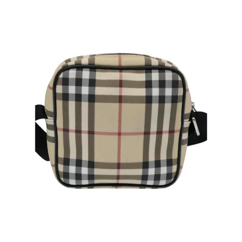Burberry Canvas Сумка через плечо Сумка на плечо Унисекс Бежевая Клетка