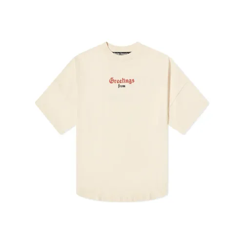 Palm Angels Бежевые Мужские T-рубашки