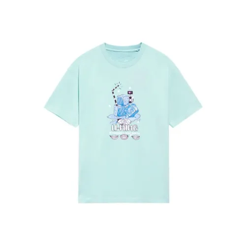 LINING Sports Life Collection Т-рубашка Унисекс Яичная скорлупа Синий