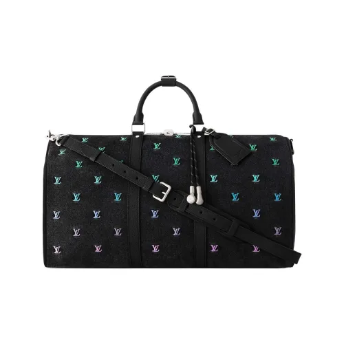 LOUIS VUITTON Keepall Denim Сумка на одно плечо Мужская Черная