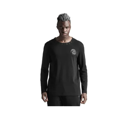 NORVINCY Комфортный и дышащий Moisture wicking Круглый вырез Длинный рукав Т-рубашка Унисекс