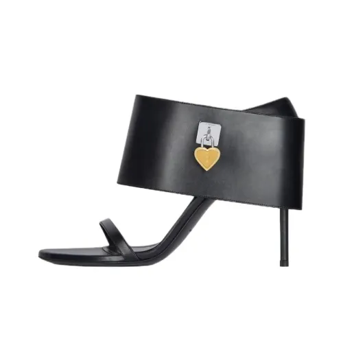 Givenchy Shark Lock One Ремень Сандалии 9,5 см Женские Черные