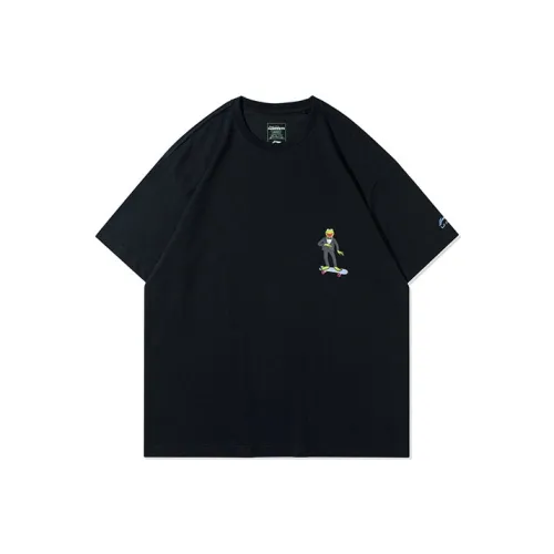 LiNing x Disney T-Shirt Унисекс Черный