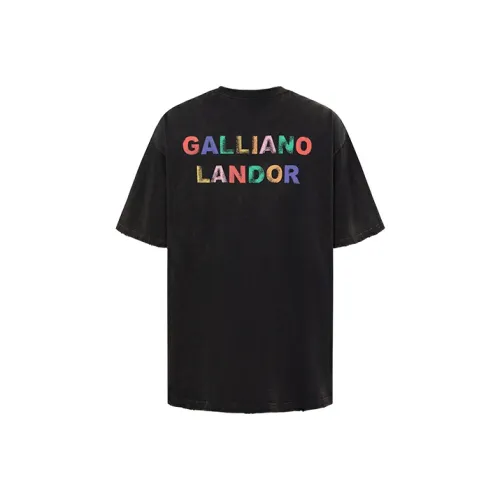 GALLIANO LANDOR Мужские черные рубашки T