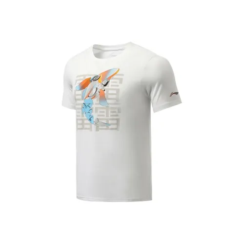 LINING RUNNING Collection Стандартный Белый Мужская Футболка