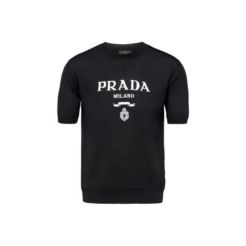 PRADA Мужские черные T-рубашки