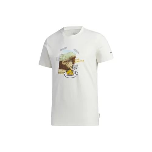 ADIDAS NEO x m gdtm tee Комплект с короткими рукавами T-рубашка Мужской Нефритовый Белый