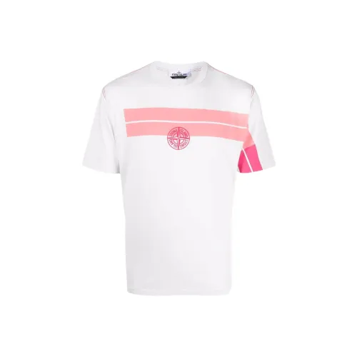 STONE ISLAND Белая Мужская T-Рубашка