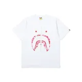 Белый (Персиково-красный принт акулы)