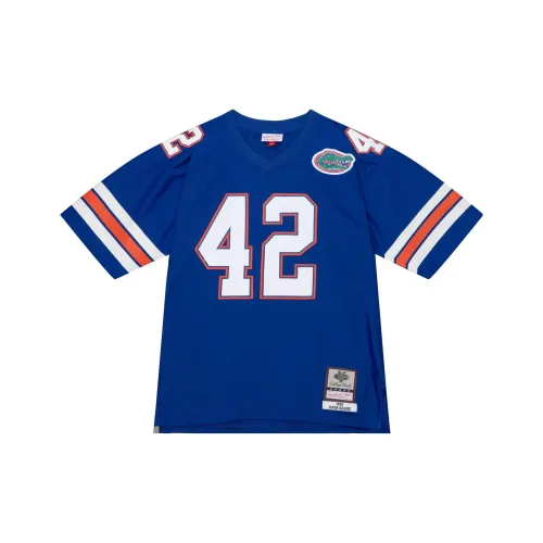 Mitchell Ness Blue Men's T-Shirts Mitchell Ness Синие Мужские Футболки