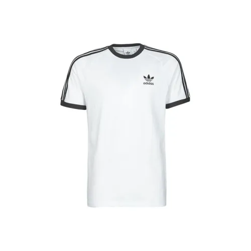 Adidas Originals Shamrock Retro Stripes T-Shirt Международная версия Мужская Белая