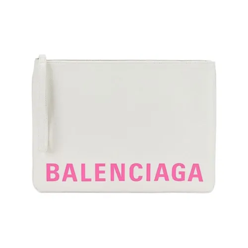 Balenciaga Кожа Клатч Женские Белый и Розовый