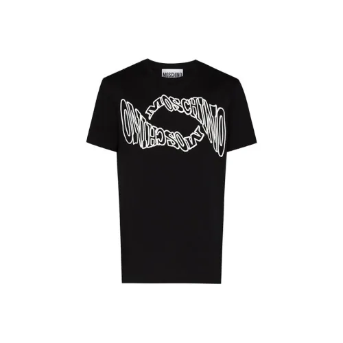 MOSCHINO Мужские черные T-рубашки