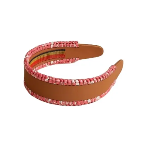 HERMES Silk Calfskin Headbands Women's Brown