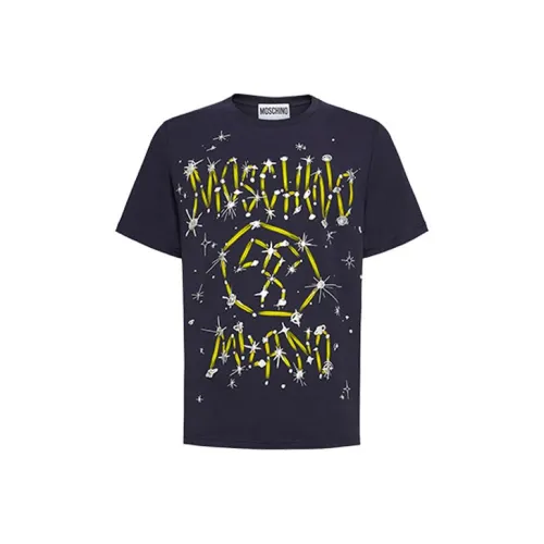 MOSCHINO Мужские синие футболки