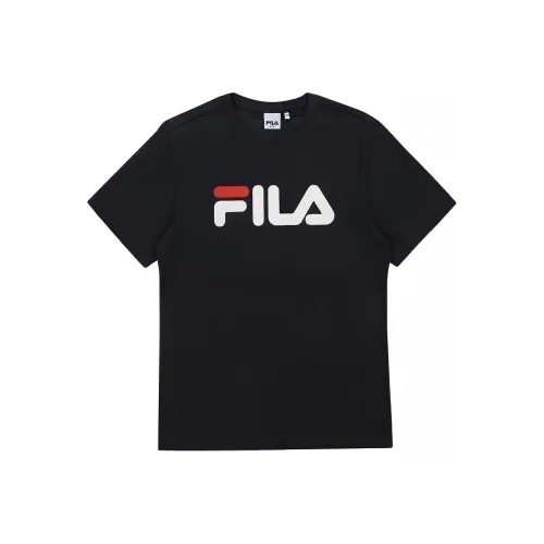FILA T-Shirt Korean Style Unisex Dark Blue