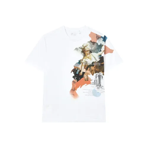 FILA Стандартный Белый Мужской T-Рубашки