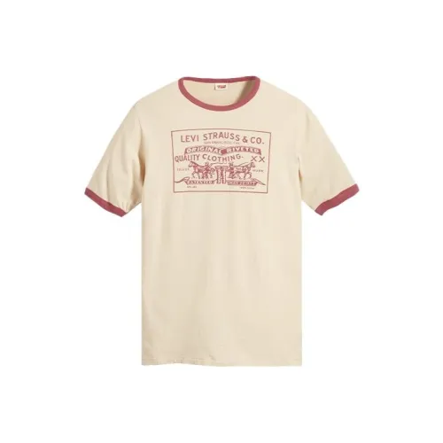 Levis Светло-желтые Мужские T-рубашки