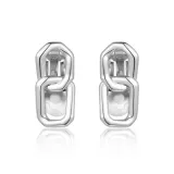 Париж Роскошь 8-Шапрон Серьги с зажимом - Серебряные