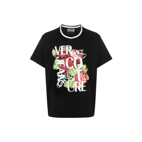 VERSACE JEANS COUTURE Мужские черные футболки