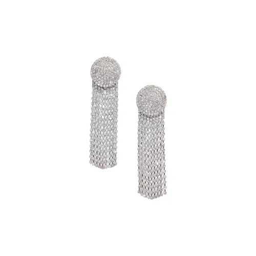 Self Портрет Кристальный Серьги Женские Серебряные