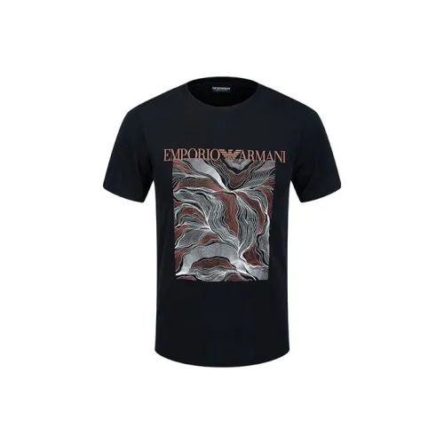 EMPORIO ARMANI SS22 T-Shirt Мужской Черный