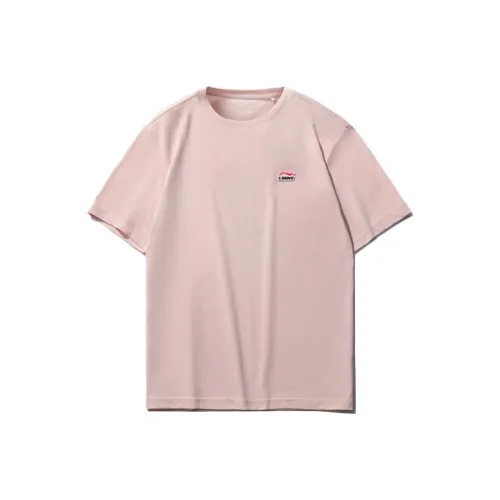 LINING Sports Fashion Collection Светлый цвет воды Розовый Мужская T-рубашка
