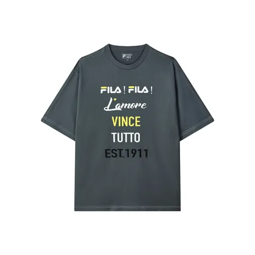 FILA T Рубашка Мужская Бледно-Серый Льняной