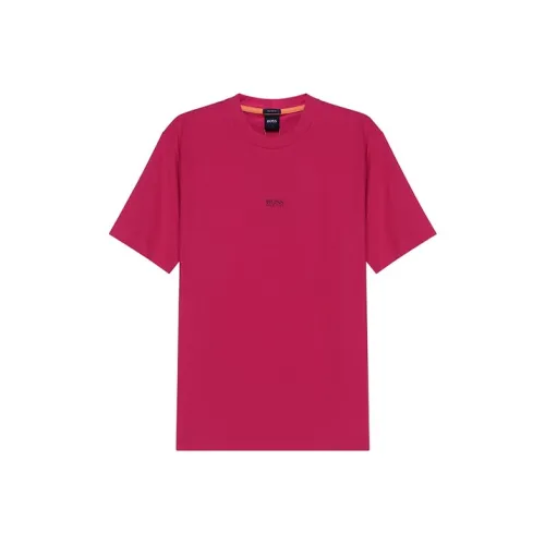 Hugo Boss T-Рубашка Мужская Розово-Красная