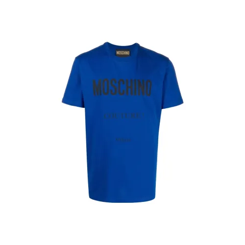 MOSCHINO Мужские синие футболки