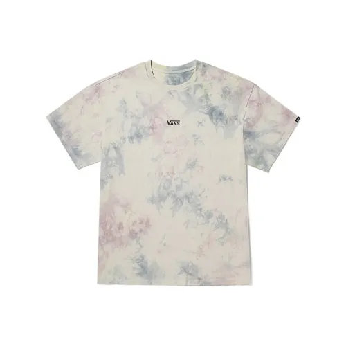 Vans Off The Wall Светло-серый Tie Dye Принт Унисекс Футболка