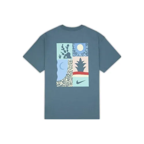 Nike Серый Зеленый Мужской T-Рубашка