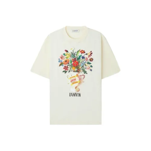 Lanvin Белая Мужская T-Рубашка