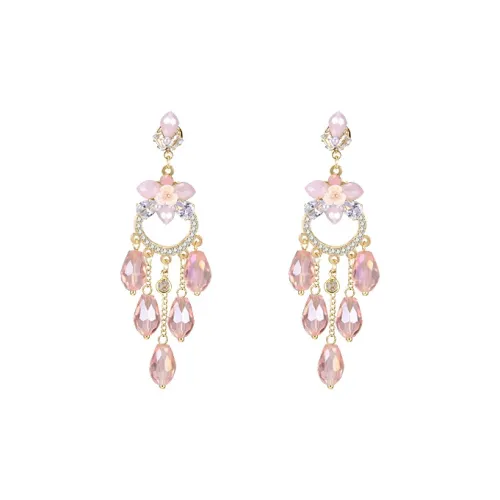 Серьги Peach Tea с цирконием женские