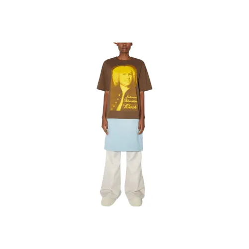 ACNE STUDIOS Коричневая унисекс футболка