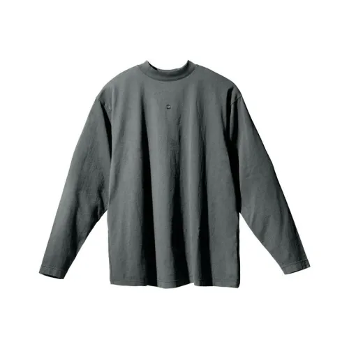 YEEZY x Gap X Balenciaga Логотип Длинный рукав Т-рубашка Унисекс Темно-зеленый