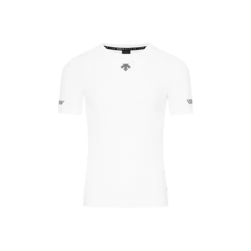 DESCENTE Dyson AWAKEN Ветроустойчивая серия для бега WT Белая Мужская T-рубашка