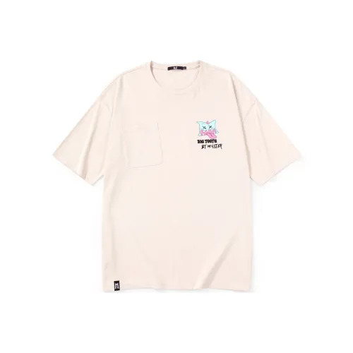 BT Прямой крой рукав длиной до локтя футболка унисекс абрикосовый цвет