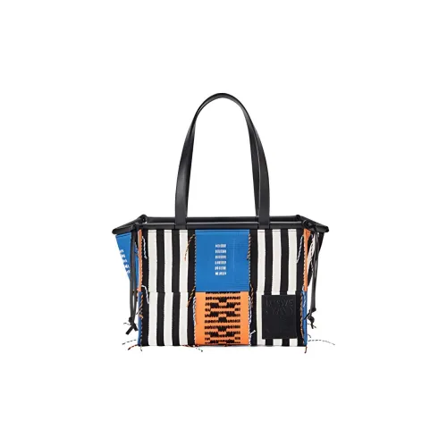 LOEWE Cushion Tote Сумка из ткани с коровьей кожей сумка для покупок сумка через плечо женская многоцветная